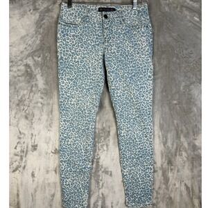 Divine Rights of Denim Women's Jeans Light Blue Leopard Print Size 27
